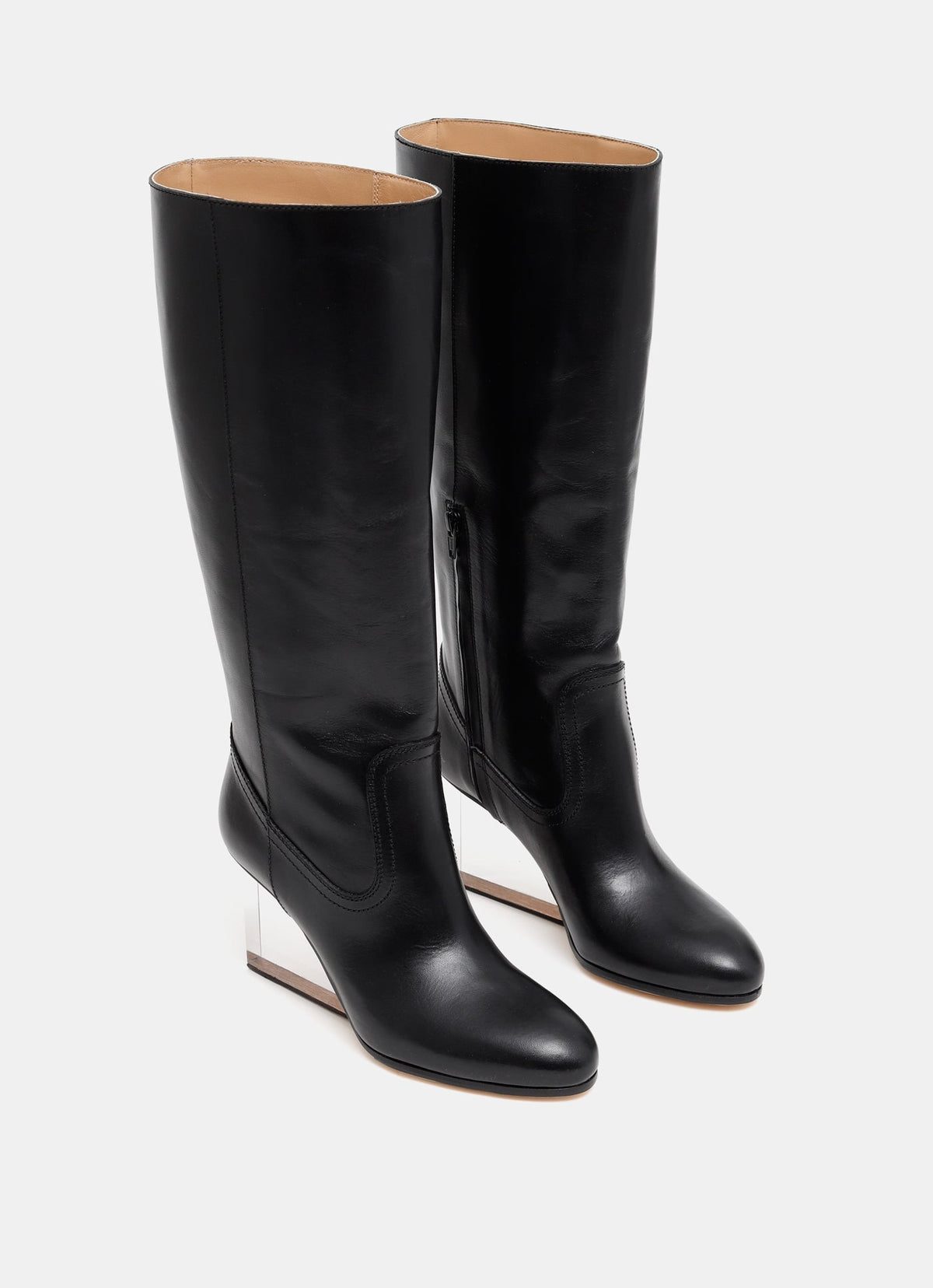 Bota alta con cuña Plexi