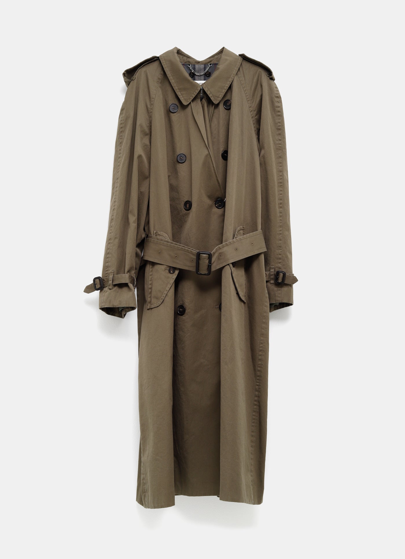 Gabardina con solapa transformable para mujer