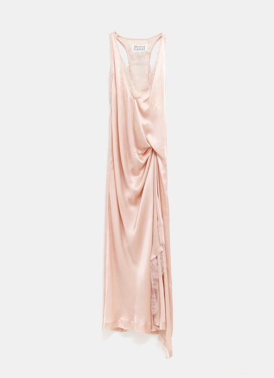 Vestido lencero con encaje