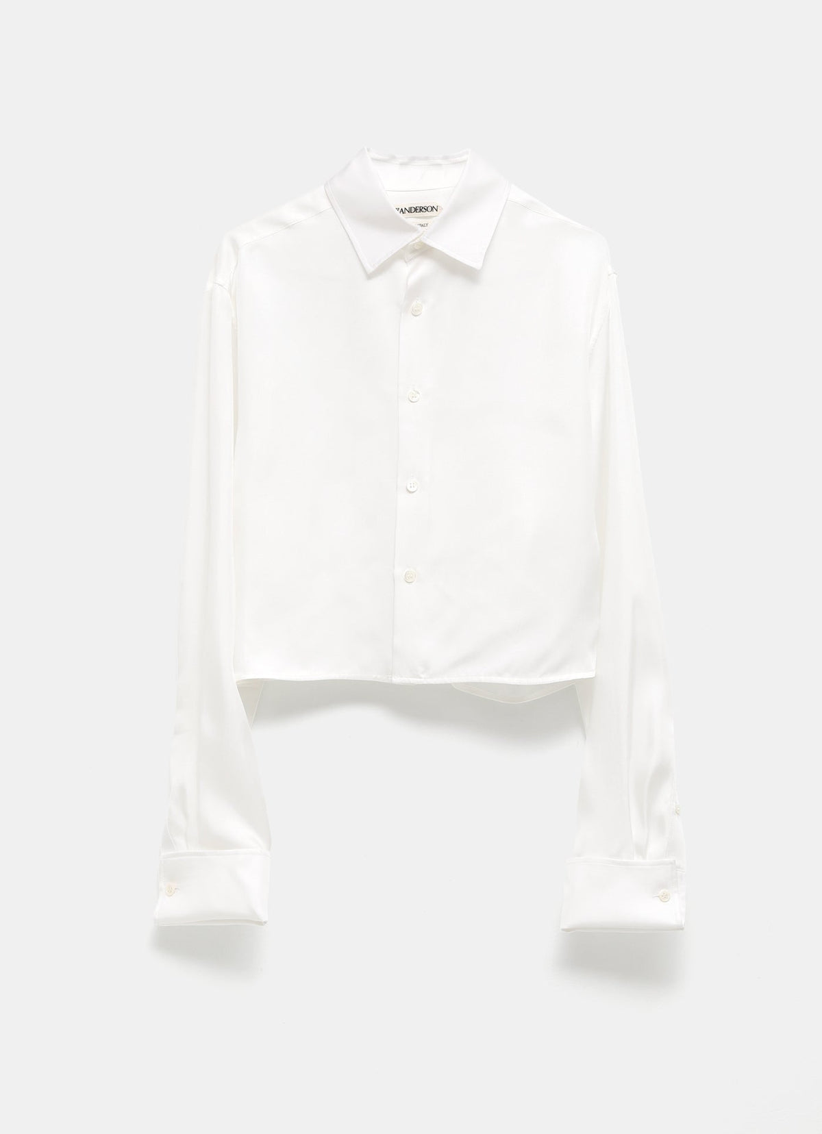 Camisa cropped de seda para mujer