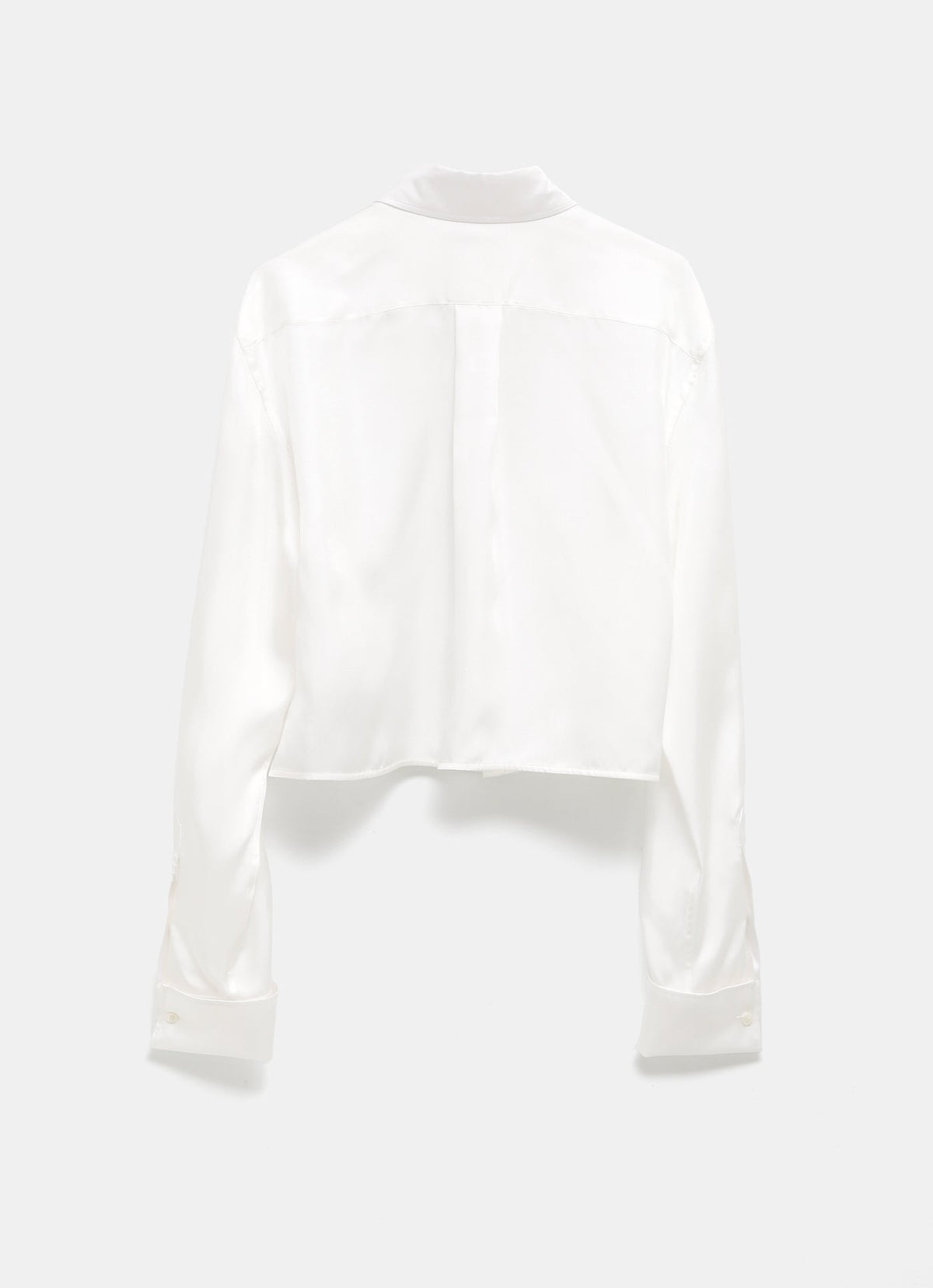 Camisa cropped de seda para mujer