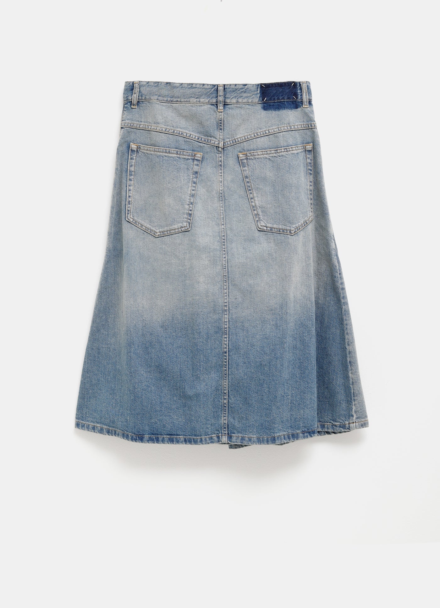 Falda denim con frontal cruzado
