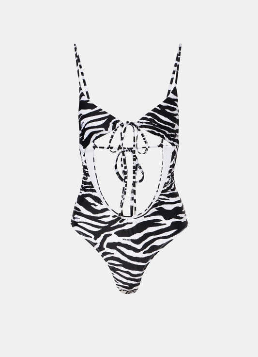 Bañador con estampado de cebra