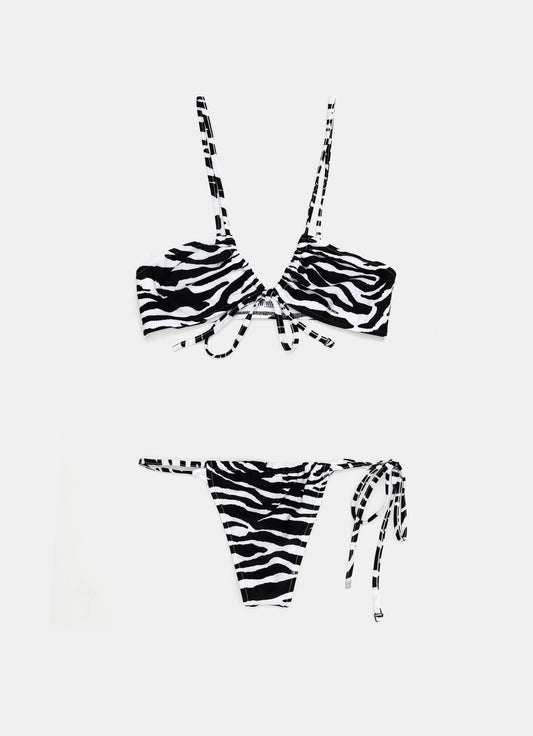 Conjunto de bikini cebra