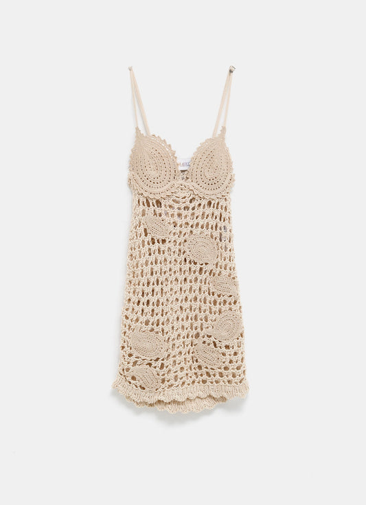 Vestido mini de crochet