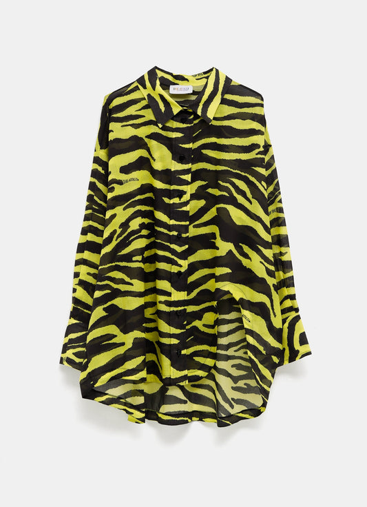 Camisa con estampado de cebra