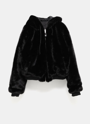Chaqueta reversible de piel sintética
