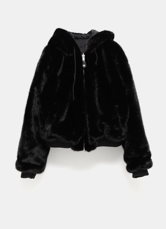 Chaqueta reversible de piel sintética