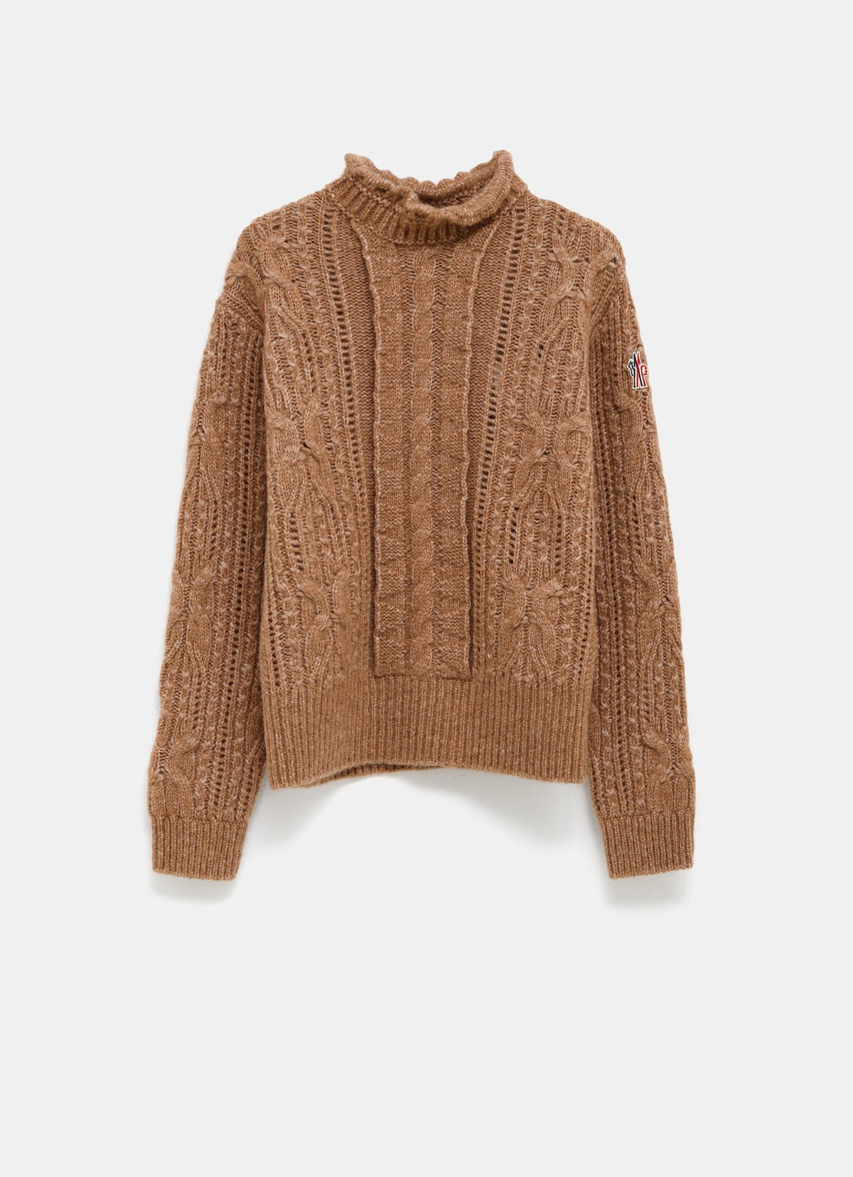 Jersey calado de mezcla de alpaca para mujer