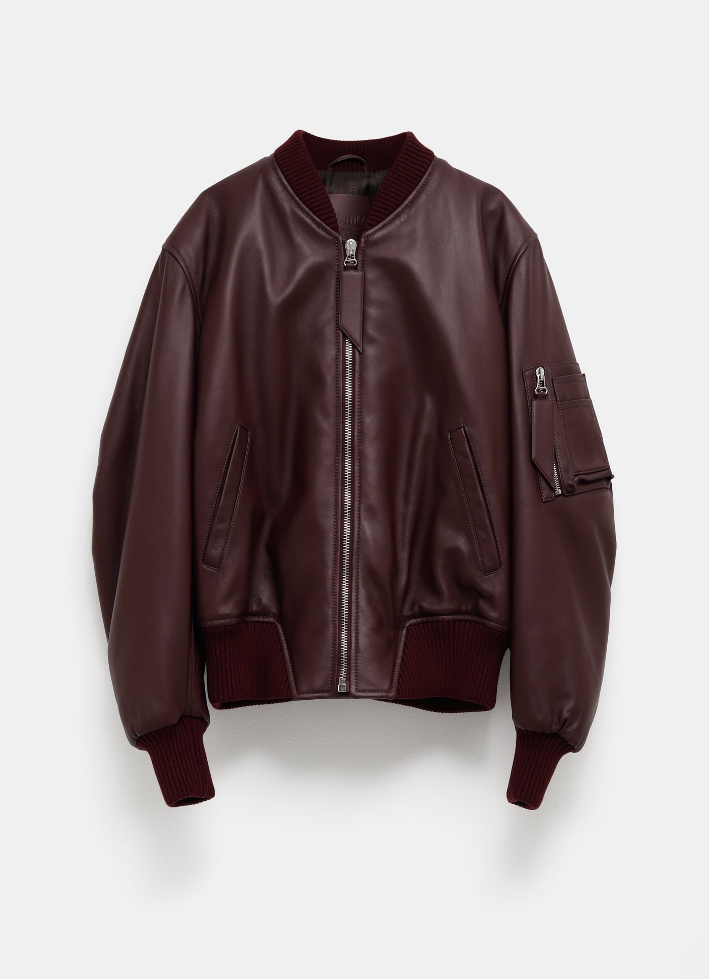Chaqueta bomber de piel