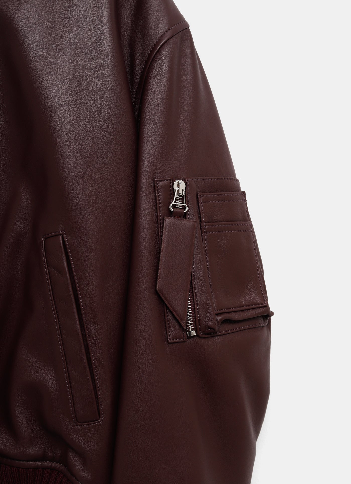 Chaqueta bomber de piel