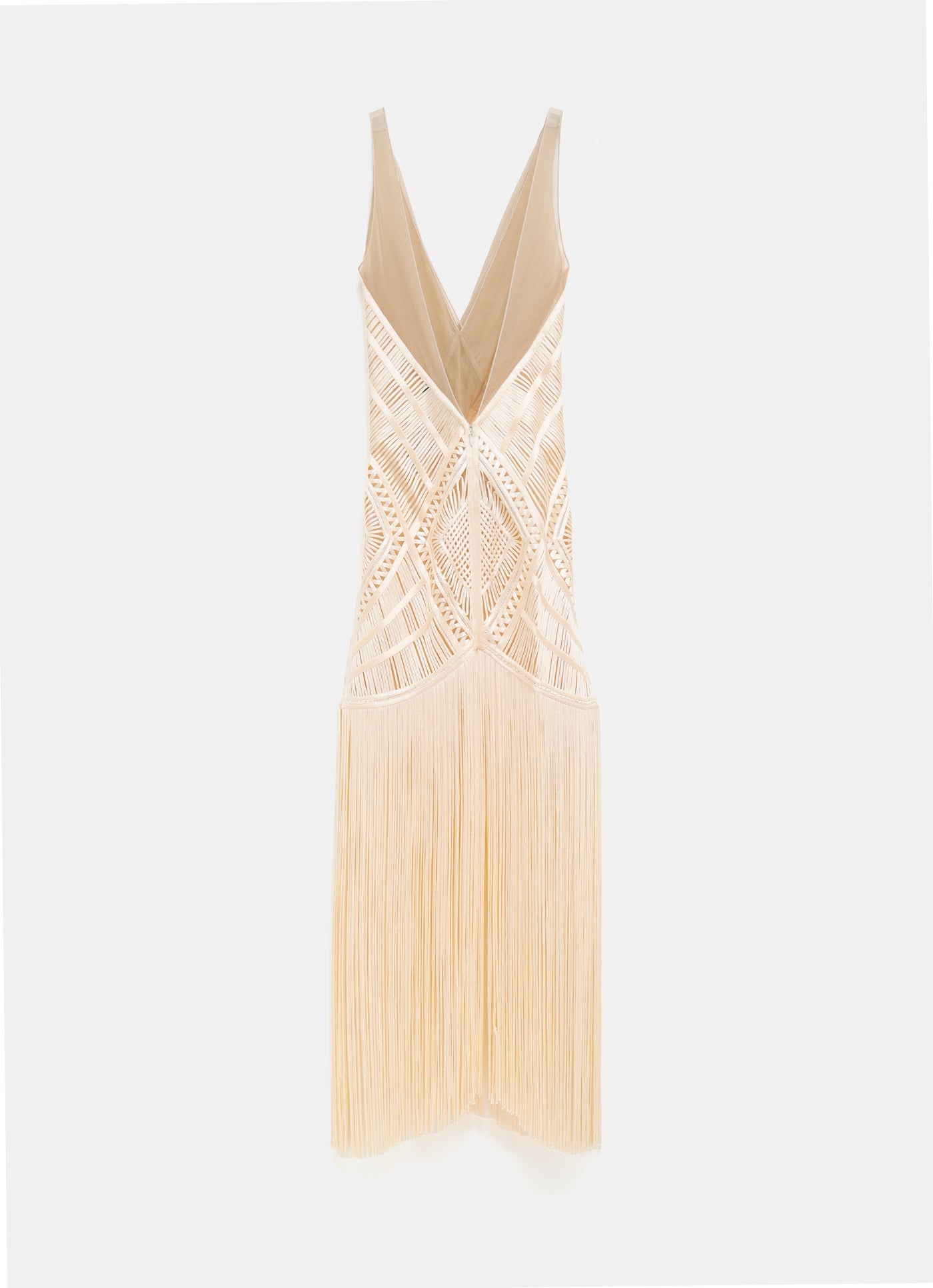 Vestido midi con flecos