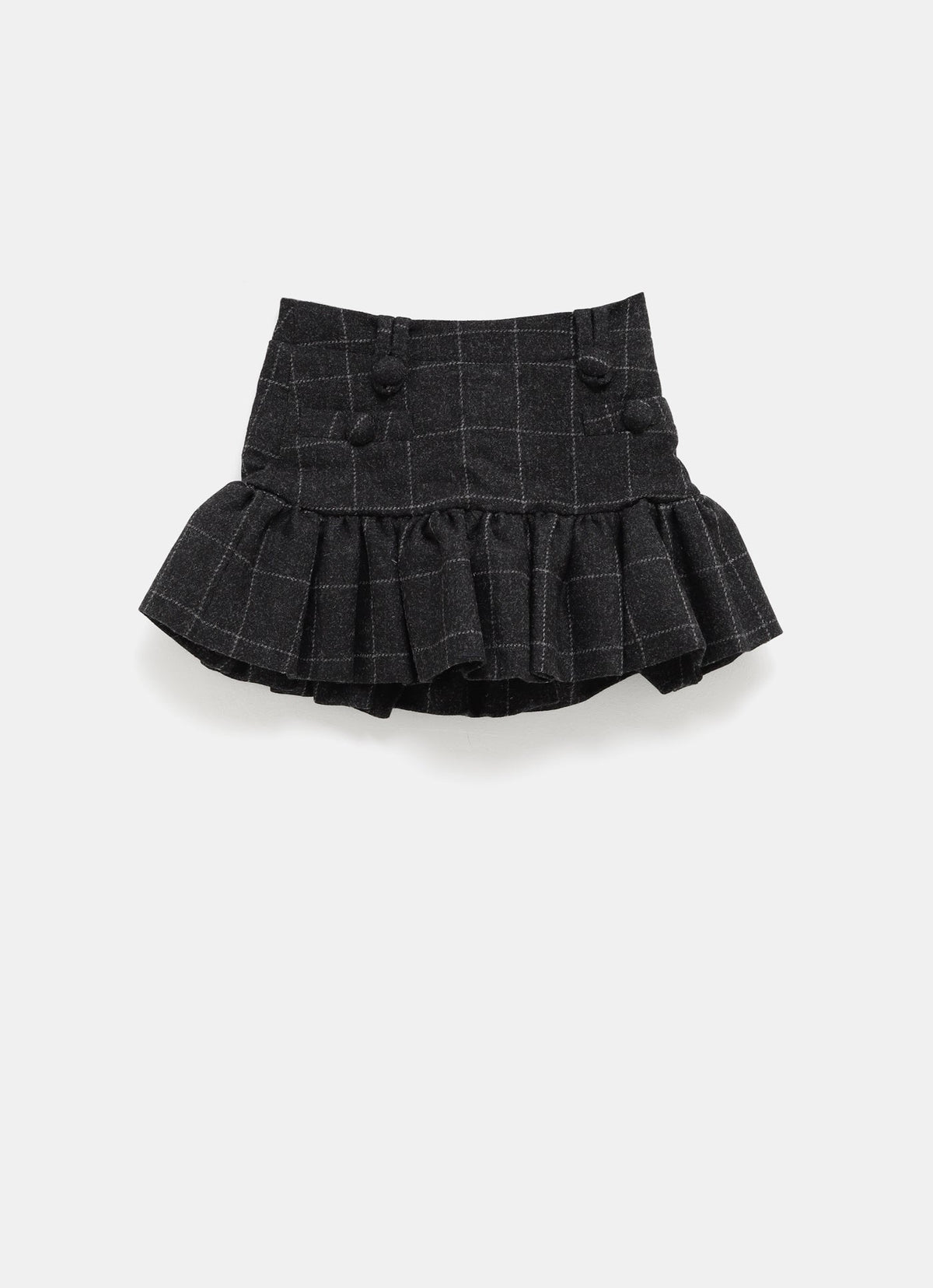Falda mini Melton Peplum