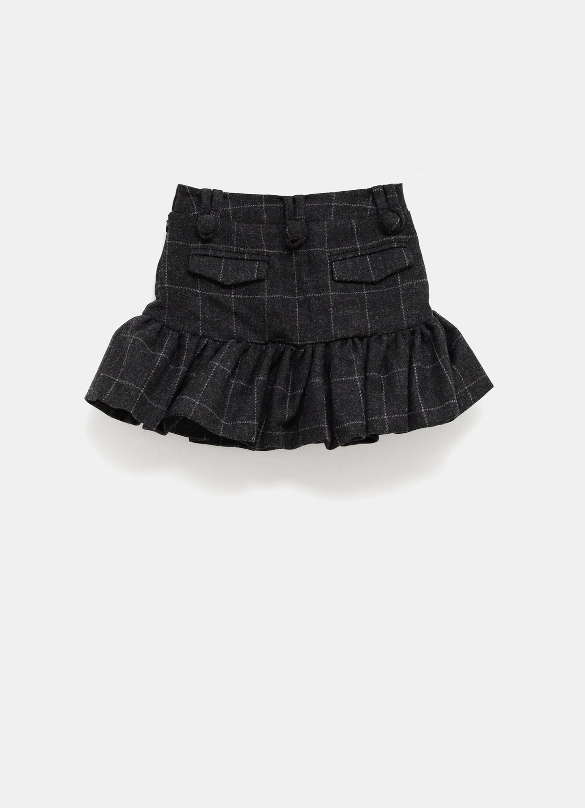 Falda mini Melton Peplum