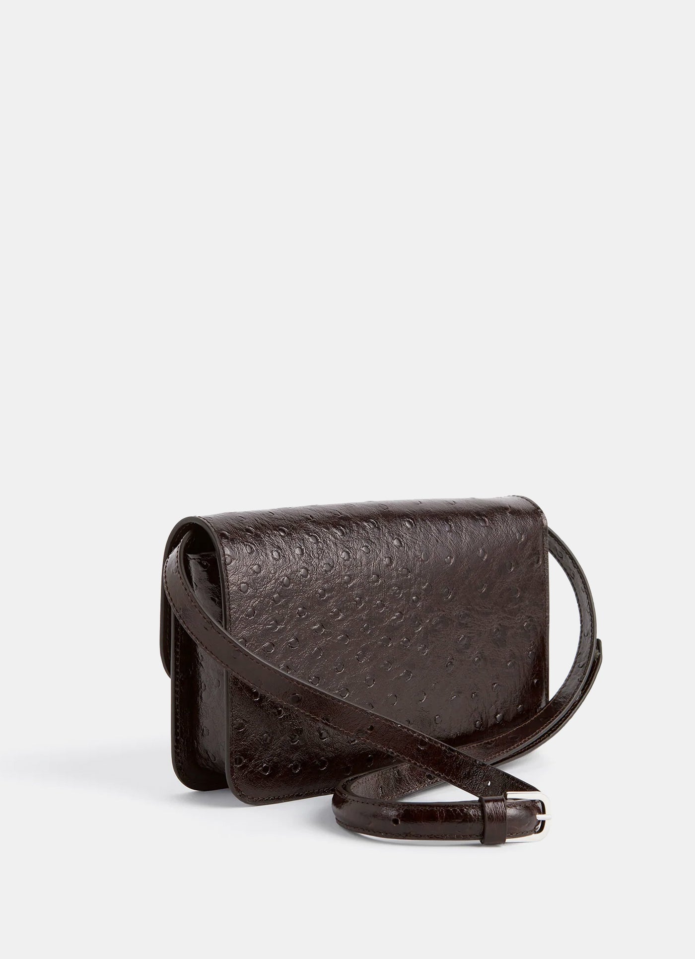 Bolso T-Lock con textura de avestruz