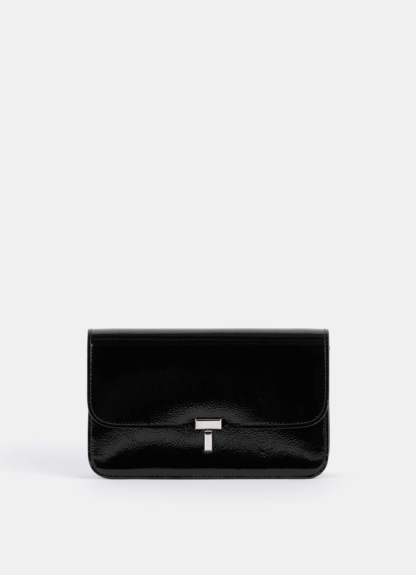 Bolso T-Lock de charol granulado