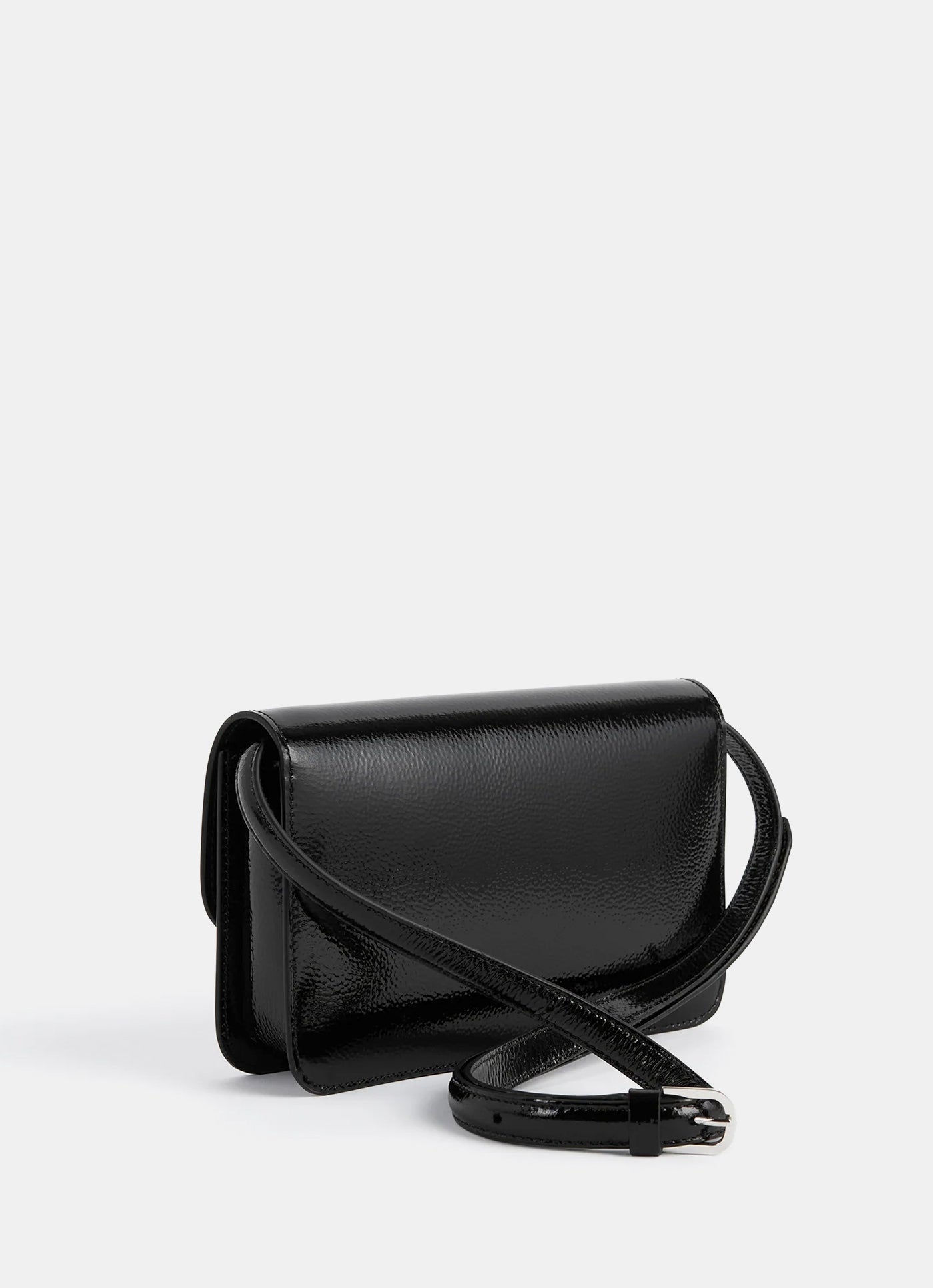 Bolso T-Lock de charol granulado