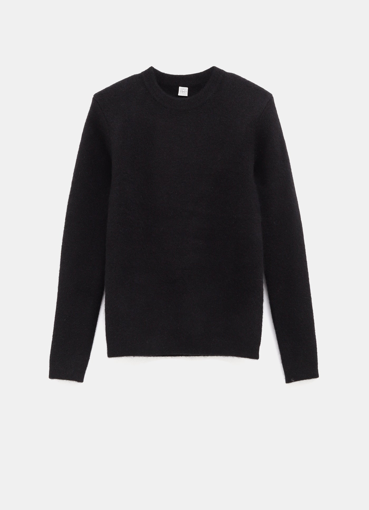 Jersey de cuello redondo con hombreras