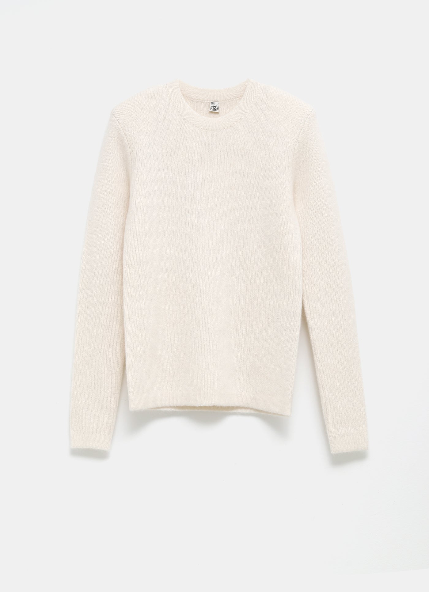 Jersey de cuello redondo con hombreras