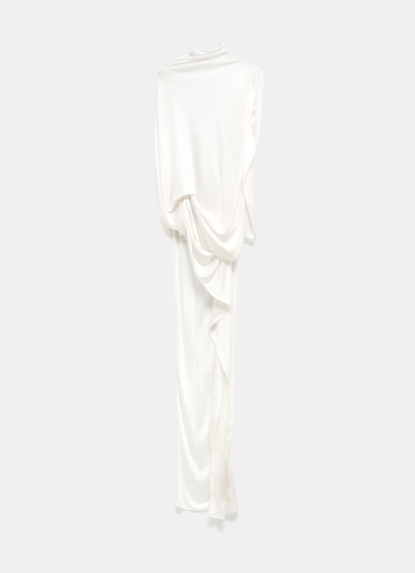 Vestido drapeado de punto de viscosa