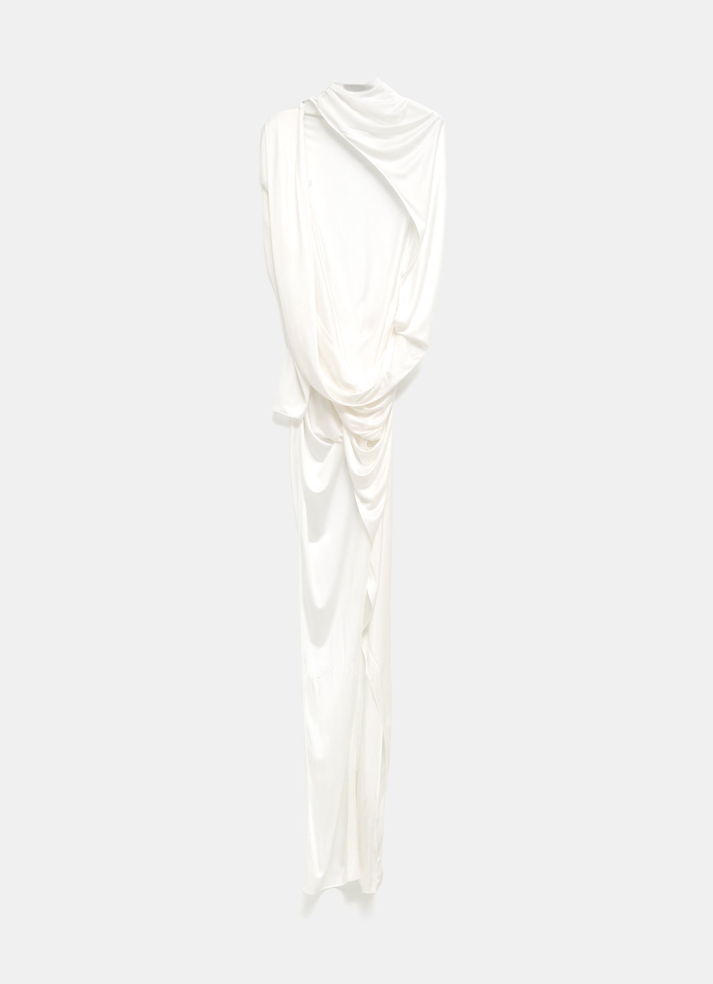 Vestido drapeado de punto de viscosa