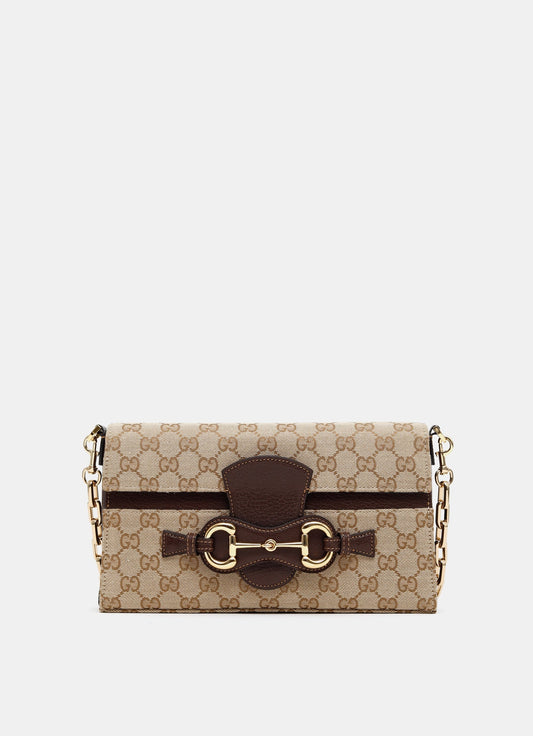 Bolso de hombro Horsebit Ristretto mediano