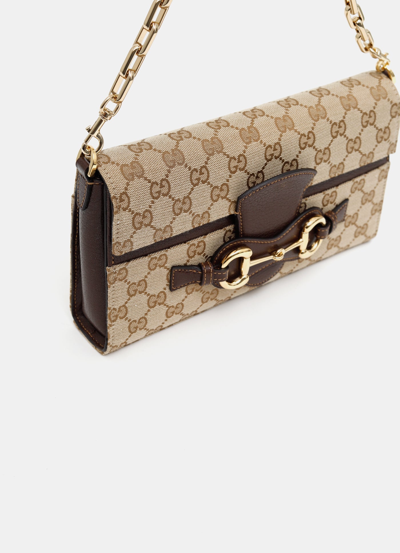 Bolso de hombro Horsebit Ristretto mediano