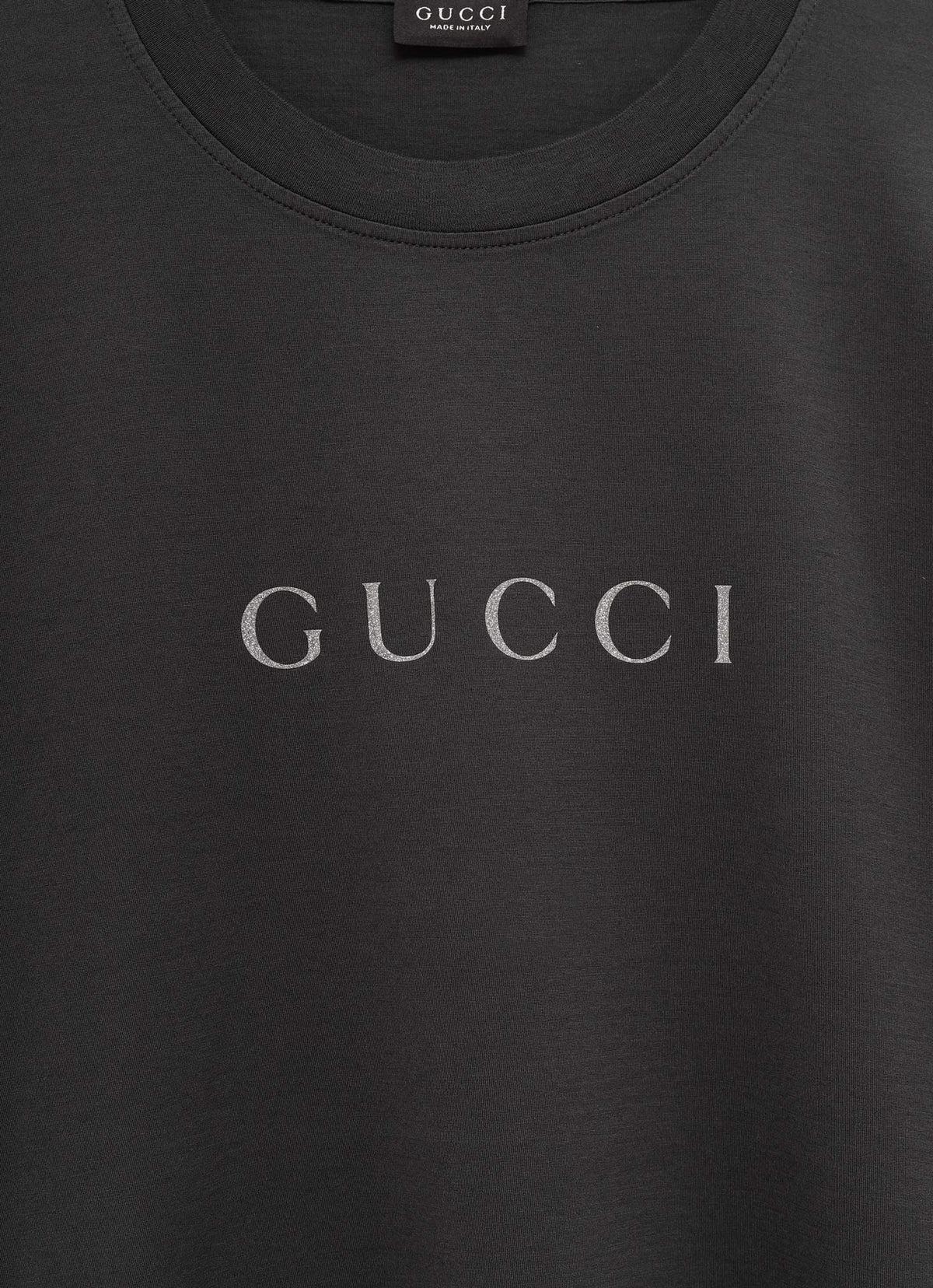 Camiseta con logo glitter para hombre