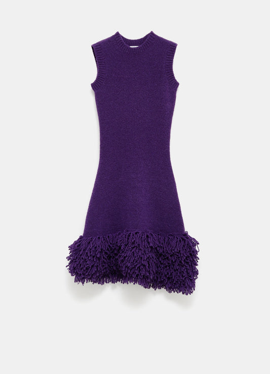 Vestido con remate de flecos