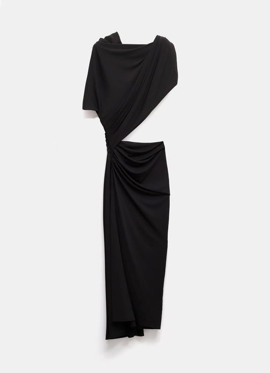 Vestido midi drapeado