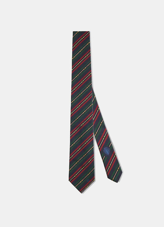 Corbata de seda con Horesebit y rayas