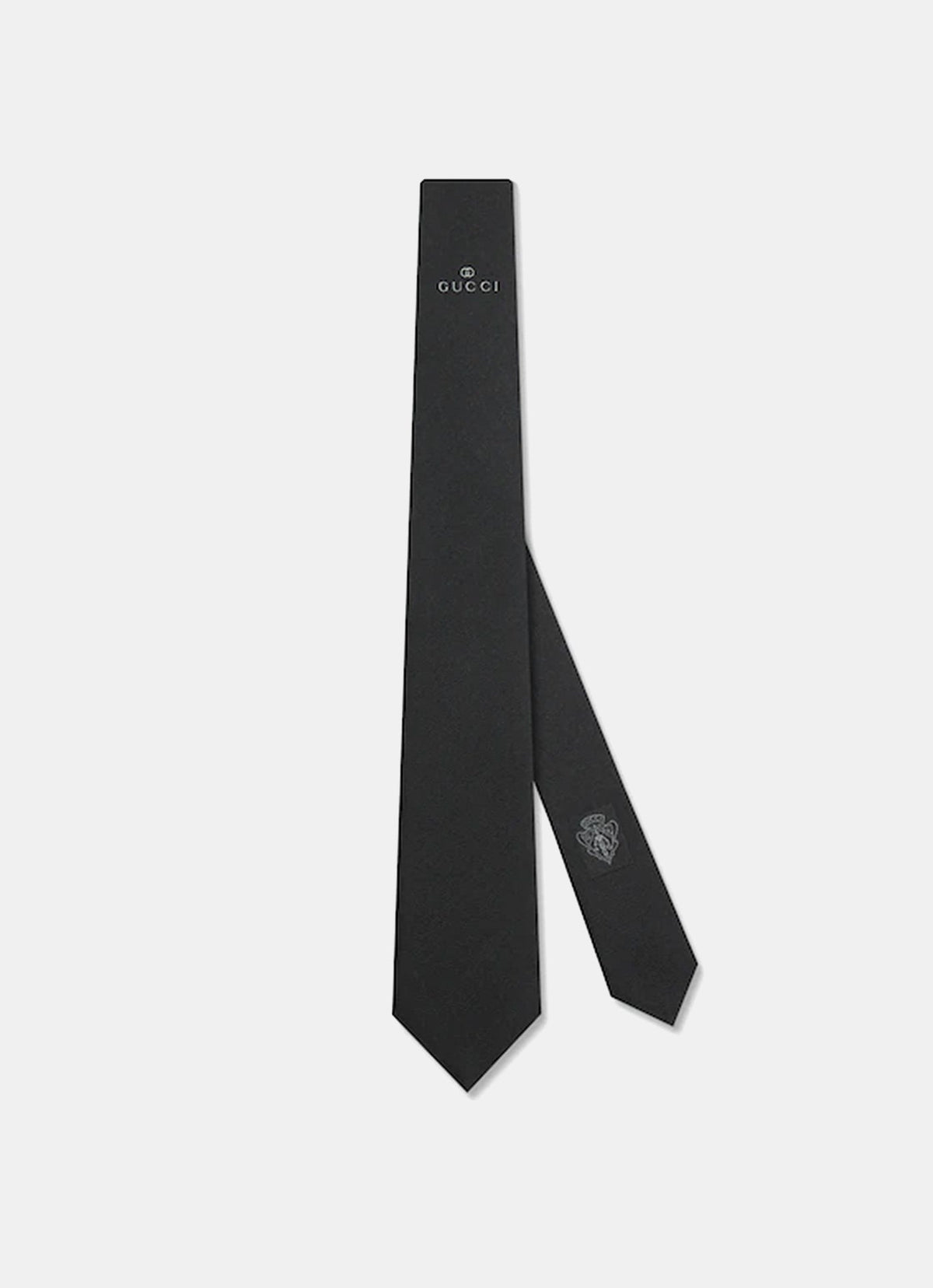 Corbata de seda con Interlocking G