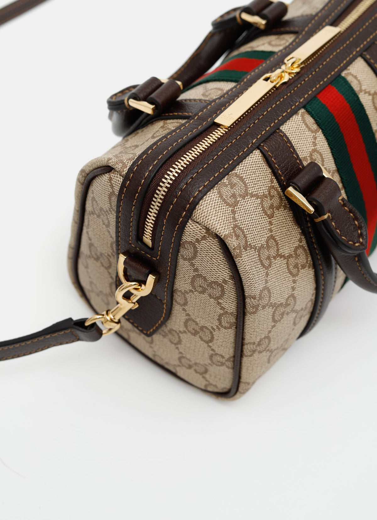 Bolso Boston Mini con tribanda Web